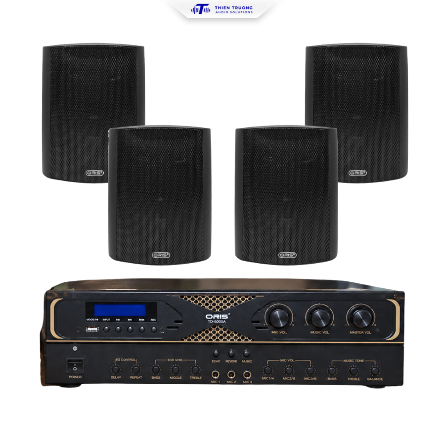 Bộ 4 Loa Treo Tường Oris TO-30 & Amply TO-5000A