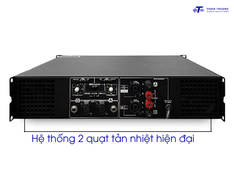 mặt sau cục đẩy th-3500 với 2 quạt tản nhiệt
