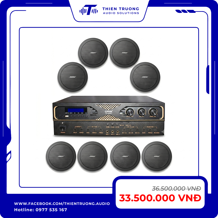 Combo 8 Loa Bose FS2C Và Amply Oris TO-5000A