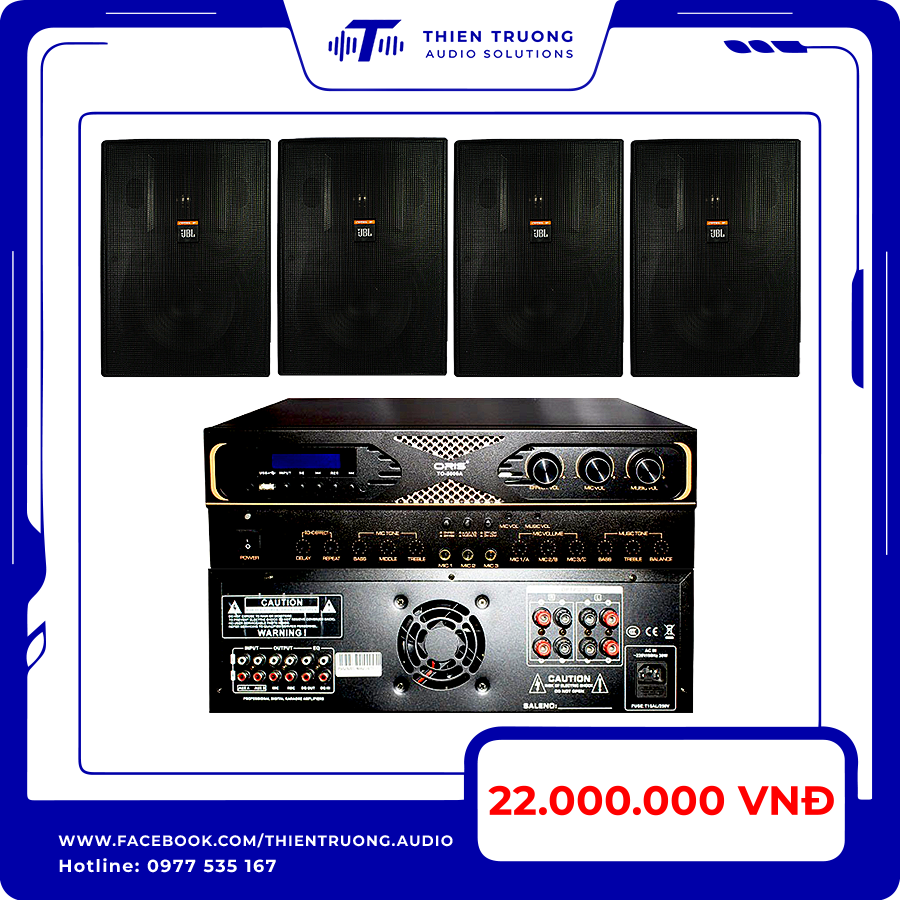 Combo 4 Loa JBL Control 28 Và Amply Oris 5000A