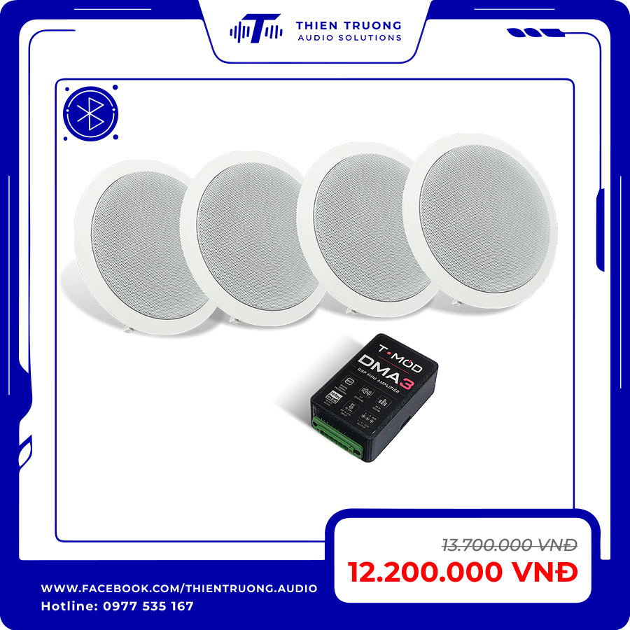 Combo Loa Âm Trần Bluetooth Oris R916 (Bộ 4 Loa)