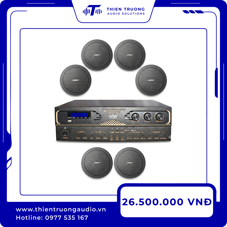 Combo 6 Loa Bose FS2C Và Amply Oris TO-5000A