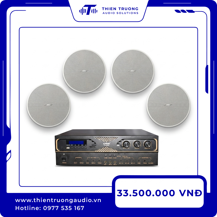 Combo 4 Loa Âm Trần Bose DM3C Và Amply Oris TO-5000A