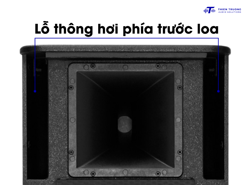 KS915 có lỗ thông hơi phía trước mang lại áp lực bass lớn