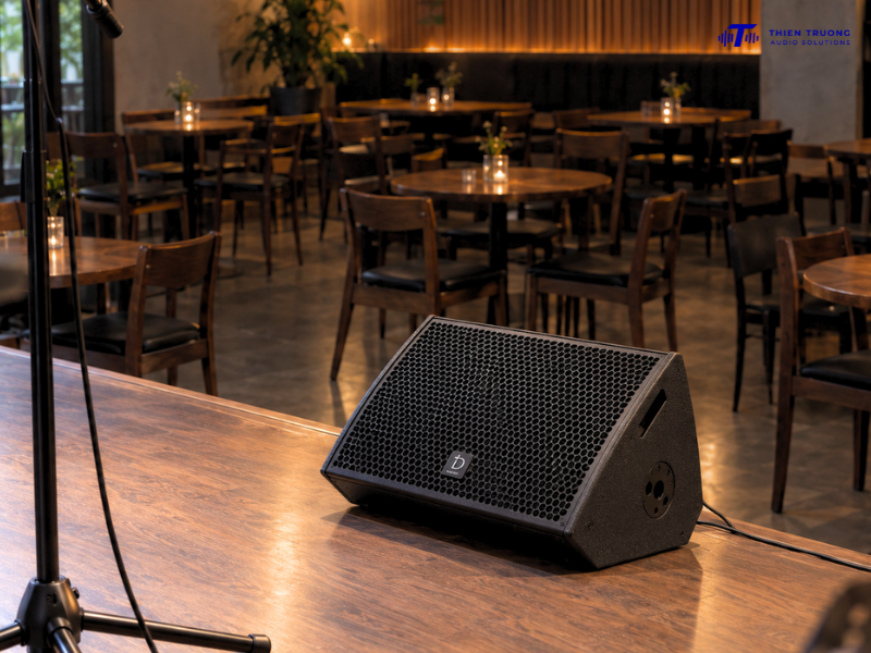 Dbacoustic KM-15 được đặt thực tế tại không gian sân khấu acoustic