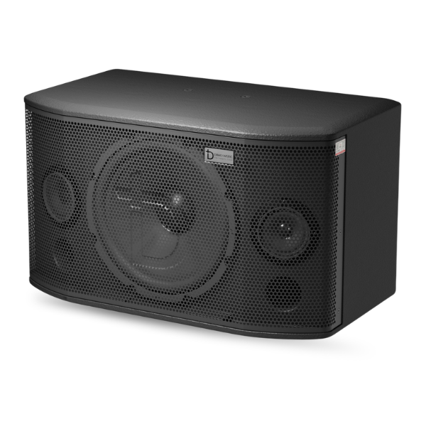 Loa KS-X10 thiết kế nằm ngang mặt trước là lưới kim loại tĩnh điện