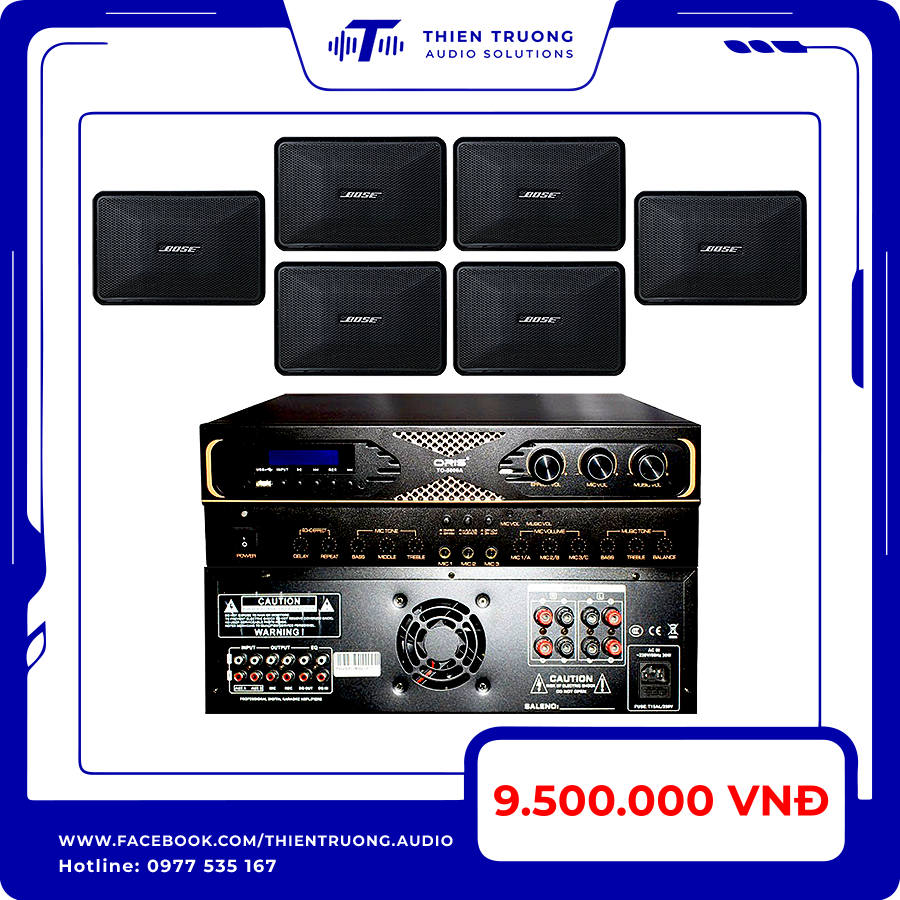 Combo 6 Loa Bose 101 Và Amply Oris 5000A