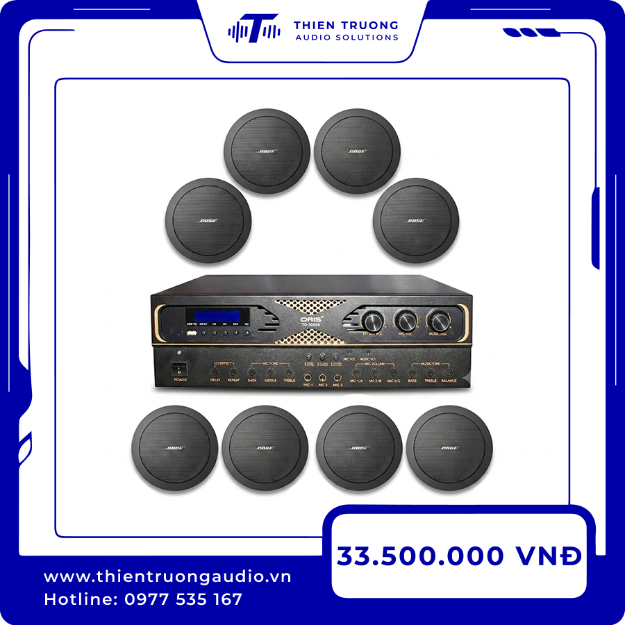 Combo 8 Loa Bose FS2C Và Amply Oris TO-5000A