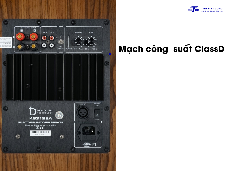 Mặt sau của sub active  KS312SA