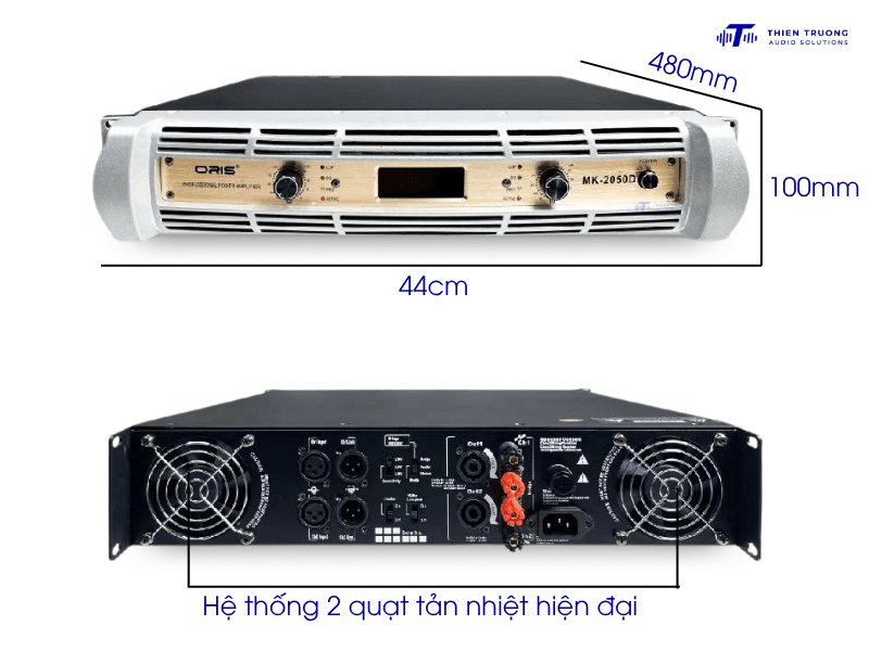 tổng quan thiết kế và kích thước cục đẩy oris mk-2050