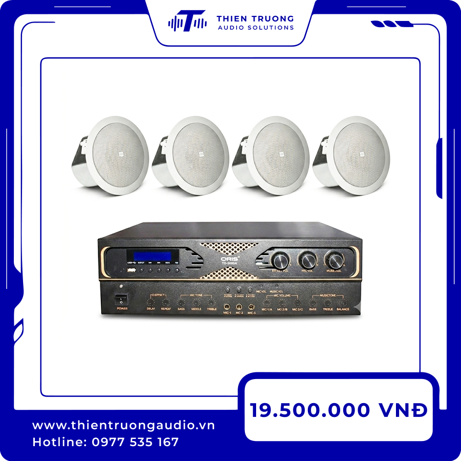 Combo 4 Loa Âm Trần JBL 12CT Và Amply Oris TO-5000A