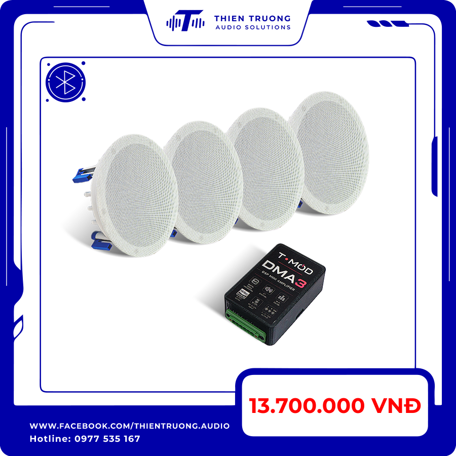 Combo Loa Âm Trần Bluetooth Oris HD61 (Bộ 4 Loa)